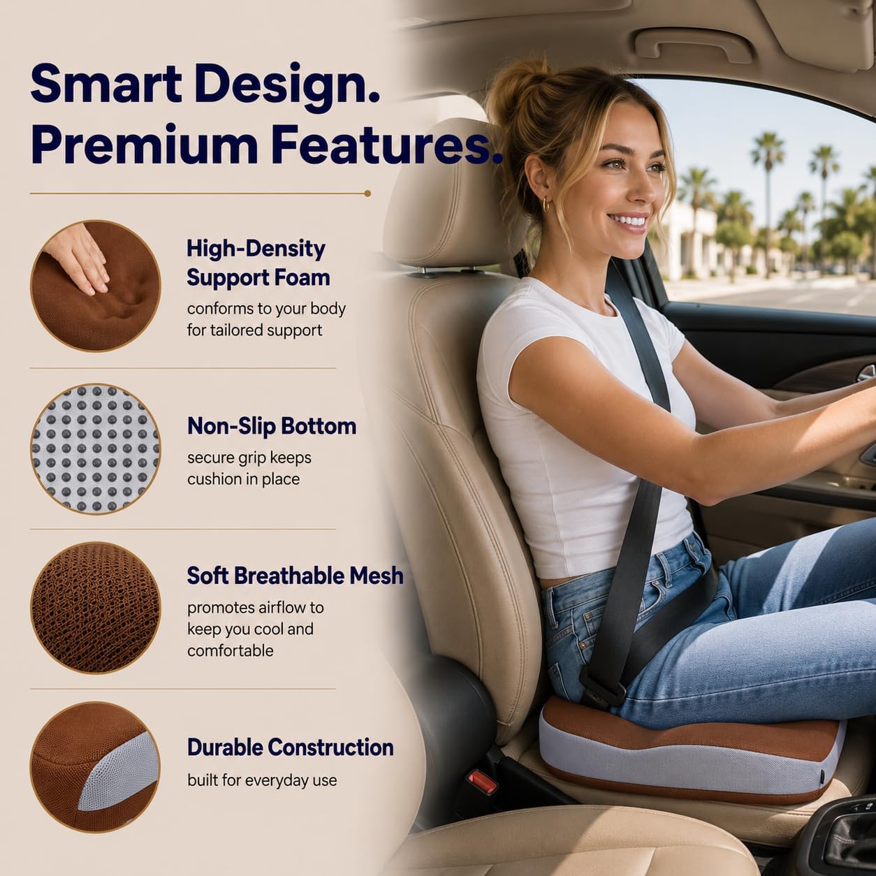 Seat Cushions for Office Chairs Wheelchair Cushion for Long Sitting Back Pain，Memory Foam Seat Car Computer Desk Chair Cushion，Coccyx Cushion for Tailbone Pain Relief Cushion Office Chair Black