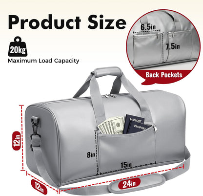 Large Waterproof Fireproof Document Bag, 24x12x12 in, Black
