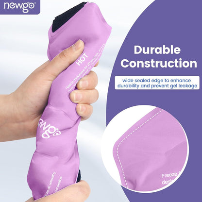 NEWGO Ankle Ice Pack Wrap for Sprained Relief, Ice Pack for Ankle Inuries Reusable, Cold Therapy for Ankles Swelling, Post Surgery Recovery - Blue