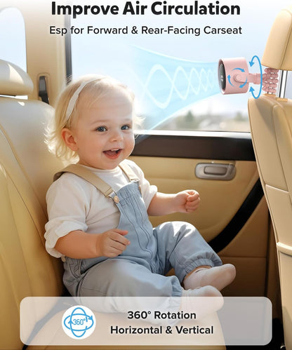 AMACOOL Baby Stroller Fan, Rechargeable Portable Clip on Fan, 17H Cooling