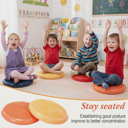 Libima 4 Pcs Wiggle Seat for Kids Inflated Wobble Cushion