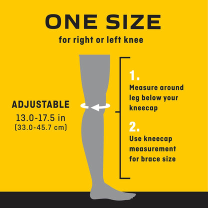FUTURO Performance Compression Knee Support, Ideal for Everyday Activities, One Size - Black