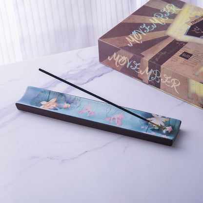 Incense Holder for Sticks, Ceramic Incense Burner with Ash Catcher, Aesthetic Decor for Home, Room & Office, Unique Gifts for Housewarming Yoga, Meditation & Spa