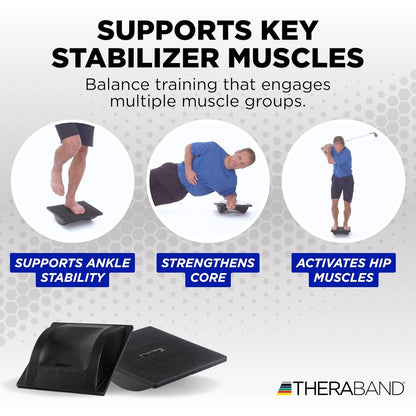 Theraband 23300 Rocker Balance Board for Rehab, Improved Posture, Balance and Stability Training