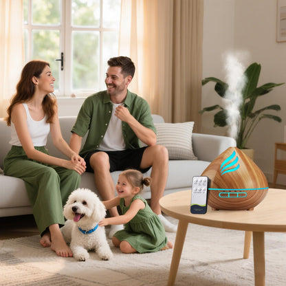𝟔𝟖%𝐨𝐟𝐟 Essential Oil Scent Diffuser: 500ML Aroma Diffuser for Home Bedroom - 14 Colors LED, Remote Control, Ultra-Quiet Cool Mist Scent Diffuser with Timer for Family - Camel