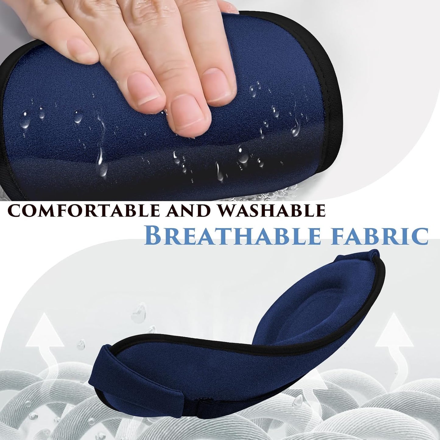 Weighted Eye Mask Cover for Sleeping - Eye Masks for Sleep with Adjustable Strap, Lash Extension Eye Covers for Women Men, 3D Contoured, Plane Travel Essentials, Blindfold for Meditation