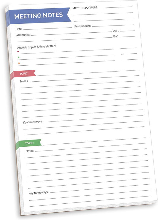 bloom daily planners Timed Work & Personal To Do List Planning Pad - ADHD Friendly Undated Tear-Off Hourly Checklist Notepad Appointment Organizer - 6" x 9" - Brushed Beige