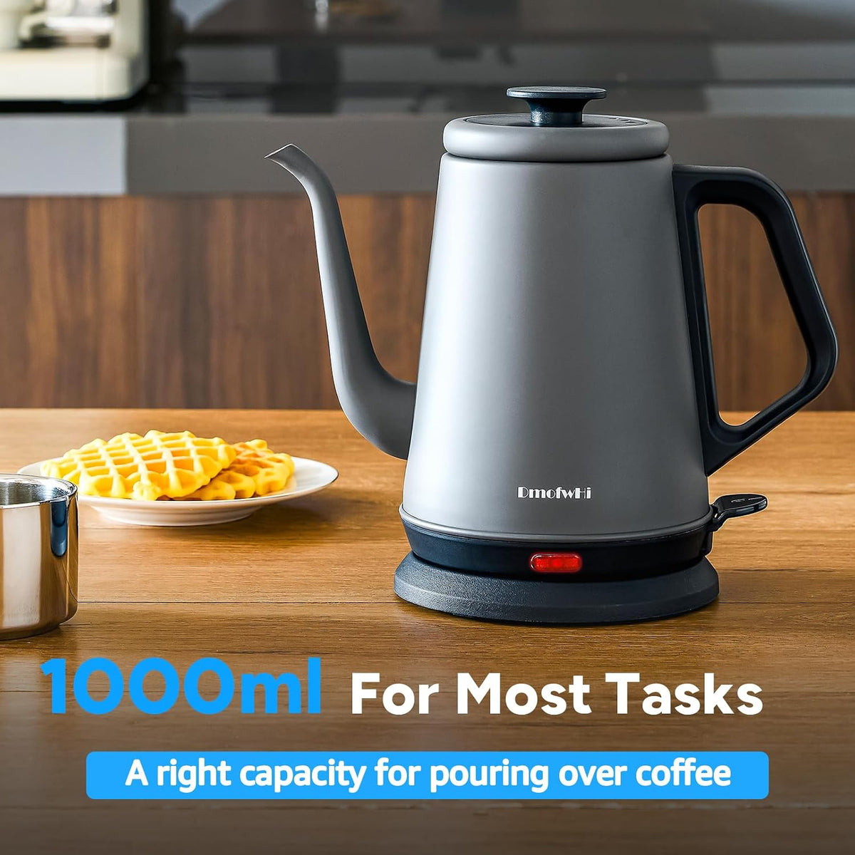 DmofwHi Gooseneck Electric Kettle(1.0L), 100% Stainless Steel BPA Free Classic Pour Over Coffee Kettle | Tea Kettle - Green