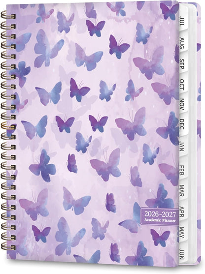 Planner 2026-2027, Weekly and Monthly Calendar Planner, JUL 2026 - JUN 2027 | A5(6.3'' x 8.5''), Hardcover, Agenda Book, Sprial Bound, Inner Pocket, Office and School Use
