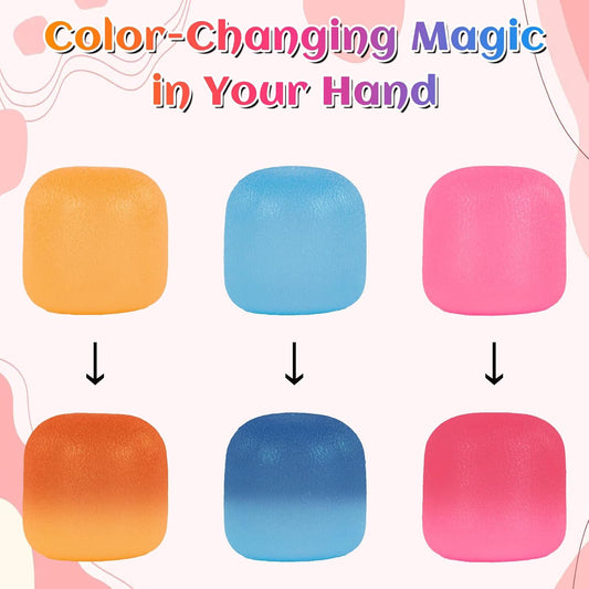 5PACK Stress Balls for Adults Size 2.36 inches, Squishy Balls for Adults Stress Relief, Squishies Ball Sticky Balls, Squeeze Balls Colorful Balls