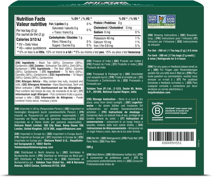 VAHDAM Sweet Cinnamon Chai Tea Bags (100 Count) Masala Chai Pyramid TeaBags