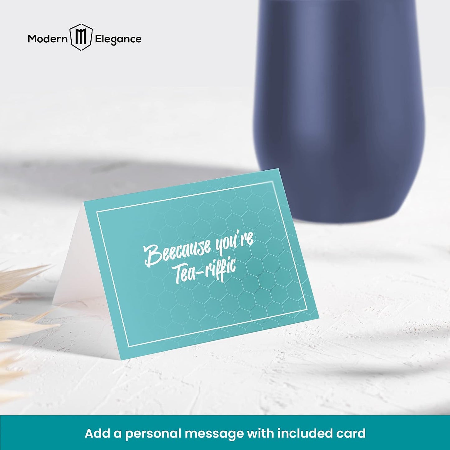 Modern Elegance Tea Tumbler Gift Set for Women, Teal