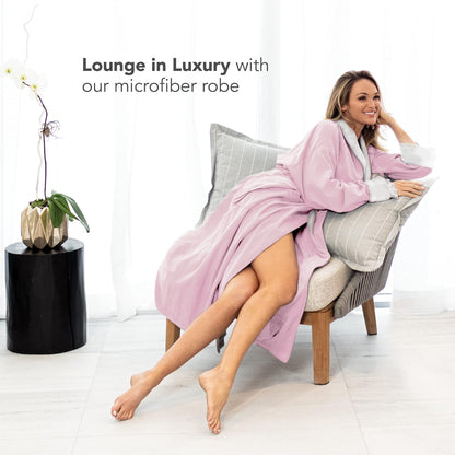 Women's Microfiber Robe by BOCA, Luxury Hotel Bathrobe, Generous Sizing