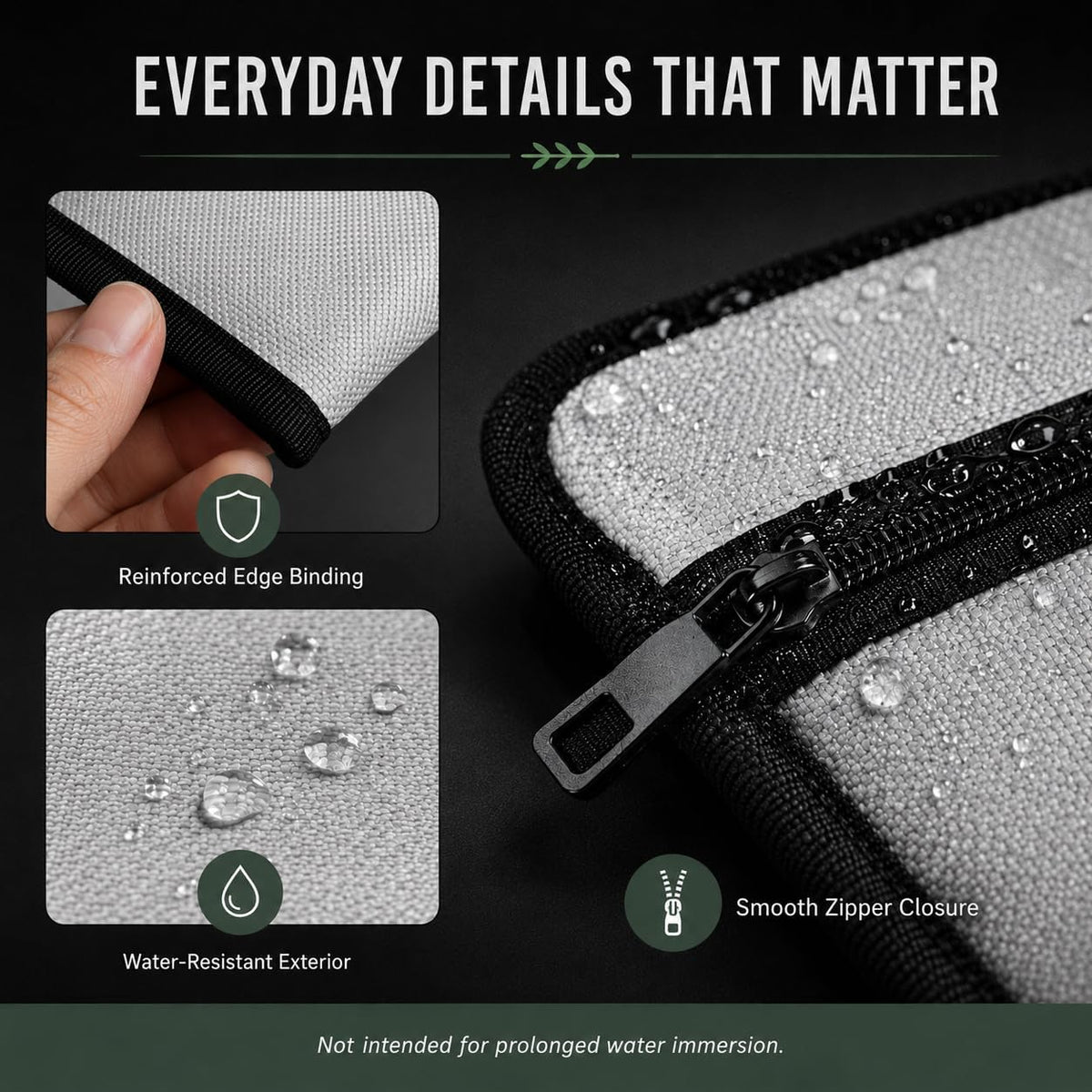 2 Size Fireproof Waterproof Document Money Bag, Important File Safe Holder