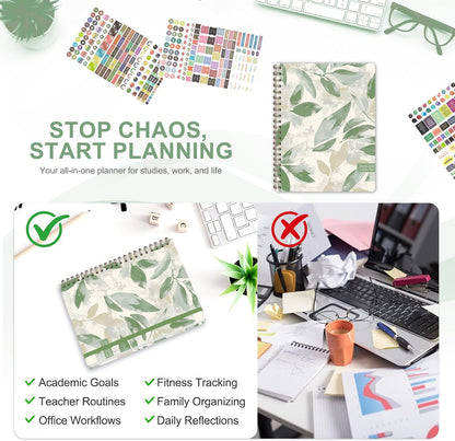 Planner 2026-2027, Weekly and Monthly Calendar Planner, JUL 2026 - JUN 2027 | A5(6.3'' x 8.5''), Hardcover, Agenda Book, Sprial Bound, Inner Pocket, Office and School Use