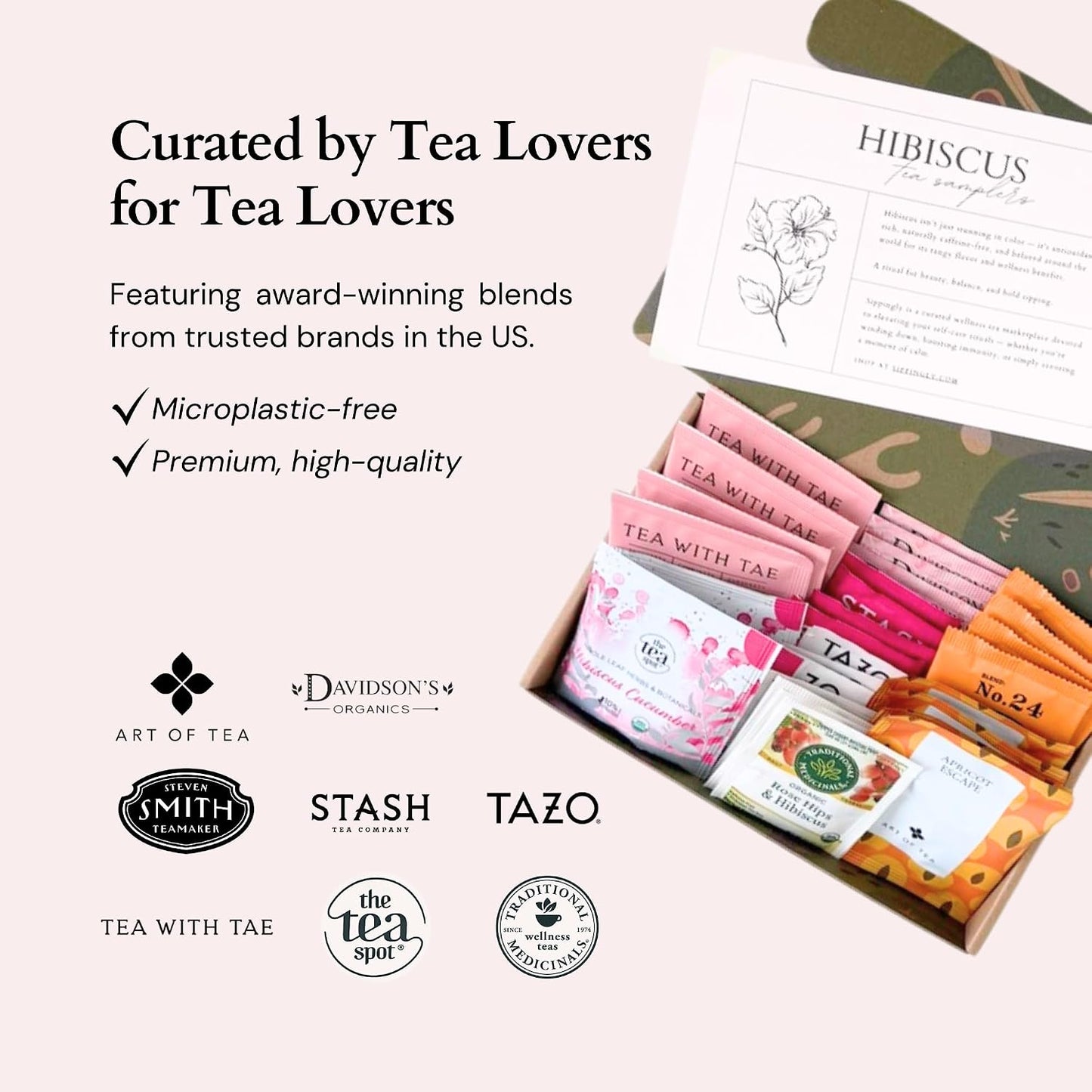 Sippingly Night Time Tea Sampler – 40 Herbal Teas – 10 Flavors from Top Brands – Chamomile, Lavender, Passionflower – Perfect Relaxation & Calm Support – Ideal Wellness Gift – Kosher, Gluten-Free