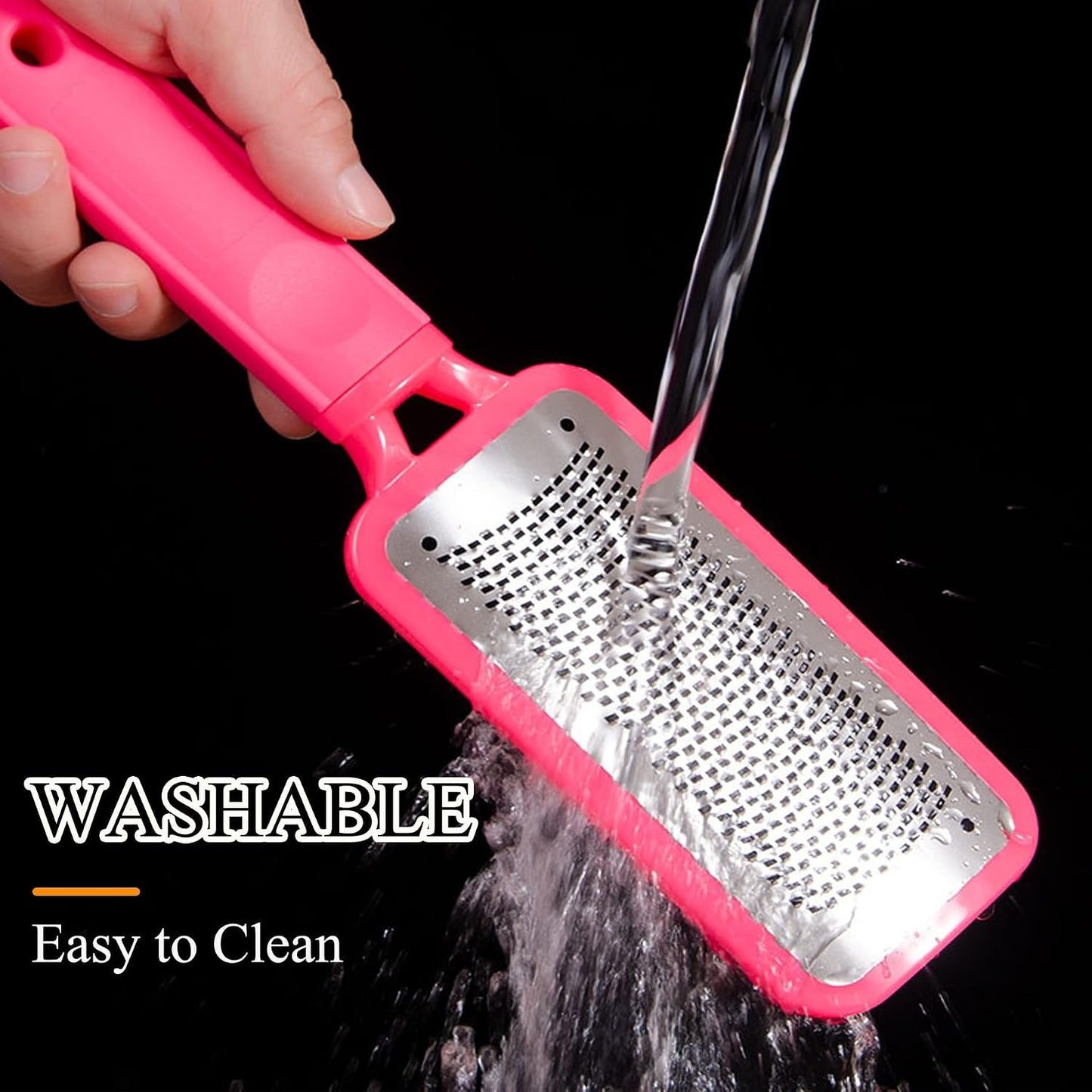 Foot Rasp Foot File, 2 Pcs Stainless Steel Pedicure Callus Remover for Feet, Professional Foot Care Tools for Pedicure to Removes Hard Skin Corns for Dry and Wet Feet