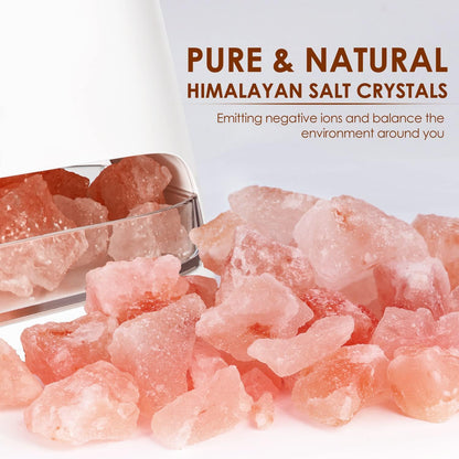 SALKING 2-in-1 Ultrasonic Essential Oil Diffuser & Himalayan Salt Lamp, Aromatherapy Diffuser Cool Mist Humidifier with 3 Brightness, Salt Therapy Lamp, 100% Pure Himalayan Salt Rock, 150ml (Marble)