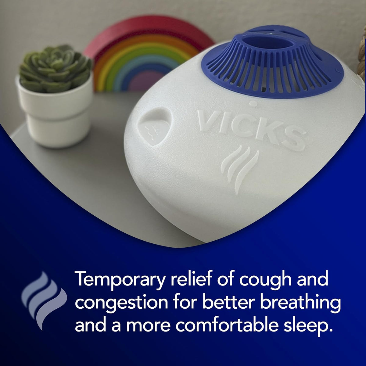 Vicks Warm Steam Vaporizer & Humidifier for Small and Medium Rooms