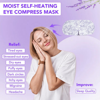 XPCARE 24 Pack Steam Eye Masks for Dry Eyes, Self Heated Steam Warm Eye Mask, Disposable Heated Eye Mask for Dark Circles, Puffy Eyes, Relief Stress Eye Fatigue (Unscented)