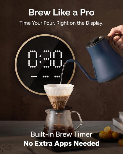 INTASTING Gooseneck Electric Kettle with ±1℉ Temperature Control 0.9 Liter