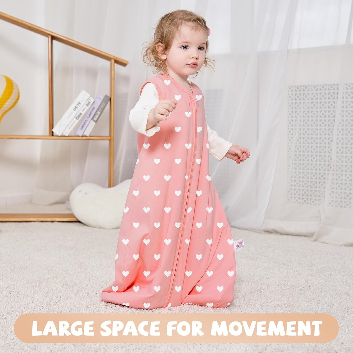 Yoofoss Baby Sleep Sack Baby Wearable Blanket 100% Cotton 2-Way Zipper Toddler Sleeping Sack
