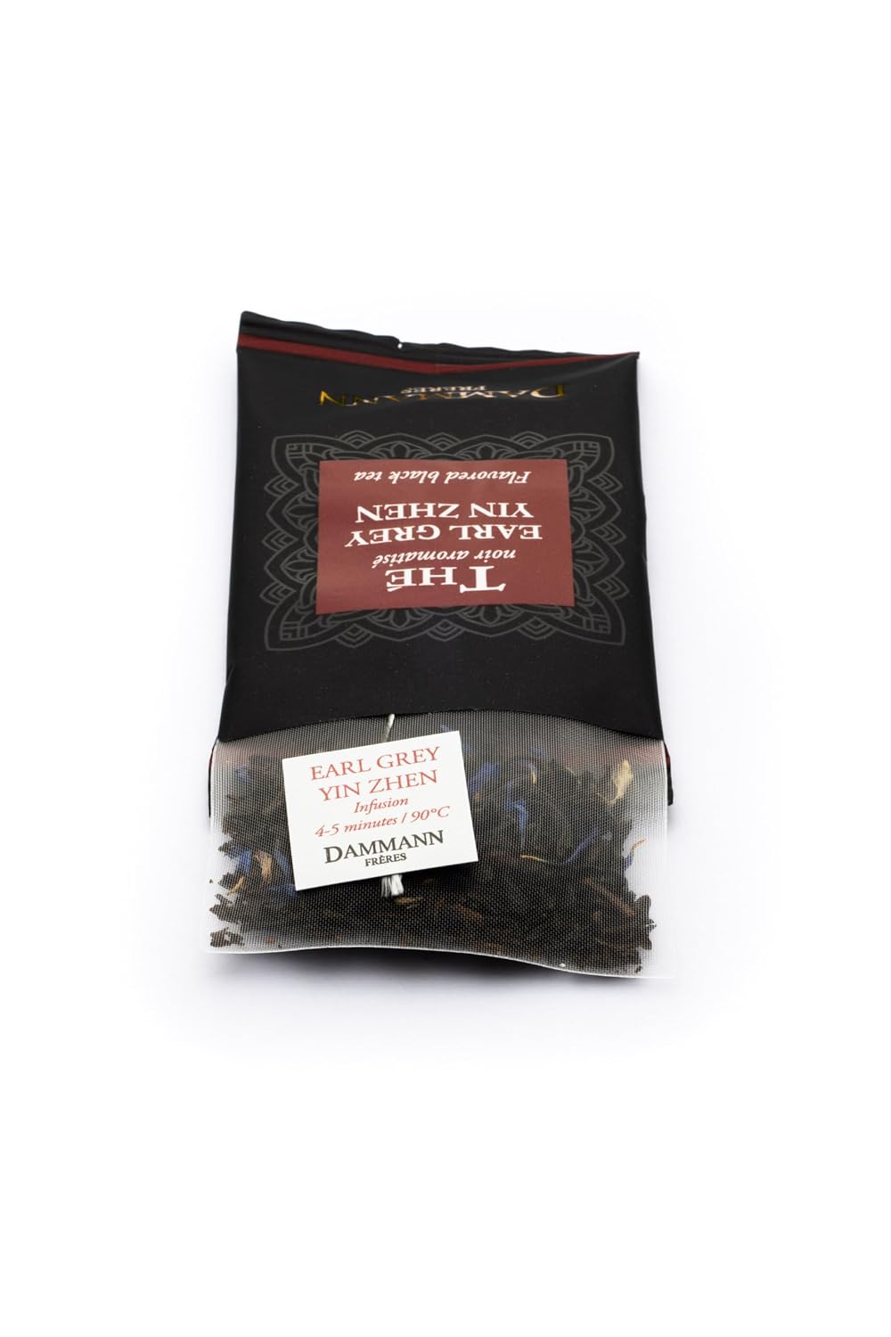 Dammann Freres Sachets, Earl Grey Yin Zhen Tea Bags, Premium Gourmet French Black Tea, Blend Bergamot, Individually Wrapped, 24 Count (Single Pack)