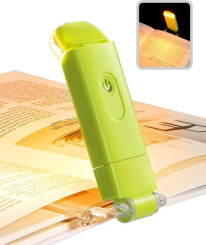 DEWENWILS Book Reading Light, Amber Warm Clip On LED with 3 Adjustable Brightness for Eye Protection, Rechargeable USB, Perfect for Bookworms, Kids (White)