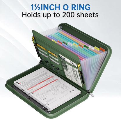 Tamfile Fireproof Accordion File Folder with Handle, Document Organizer
