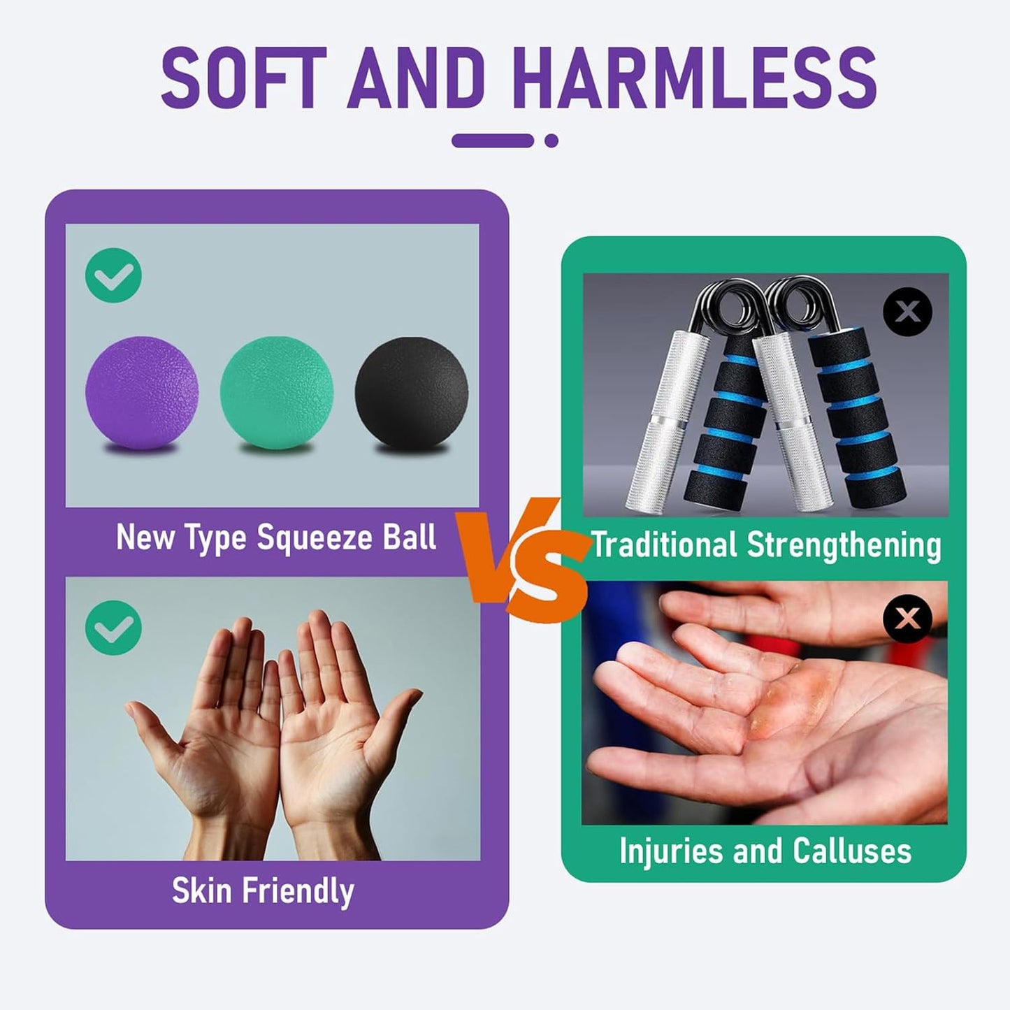 3 Pack Stress Balls for Adults, Squeeze Balls for Hand Therapy, Hand Strengthening Devices with Different Resistance Levels for Finger Forearm Wrist Exercise Relaxation and Pain Relief