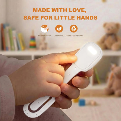 Rechargeable Kids Book Light, Cute Bookmark Reading Light for Kids, Dimmable Portable LED Book Light for Reading in Bed, Eye-Caring Bedtime Reading Lamp for Children & Travel, Black