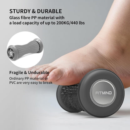 Foot Roller Massager for Plantar Fasciitis Relief, Portable Silent Deep Tissue Massager Tool for Arch and Heel Pain-Blue