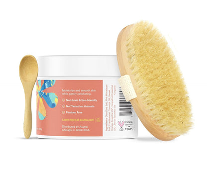 ASUTRA Dead Sea Salt Essential Oil Body Scrub Exfoliator (16 Ounce)