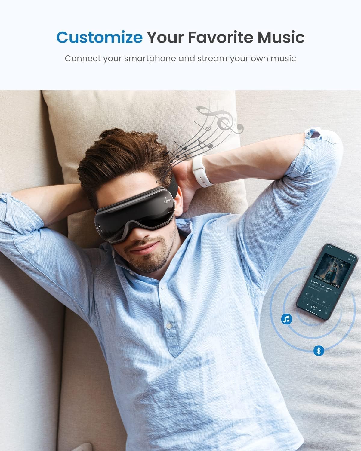 RENPHO Eye Massager with Heat and Cooling Voice Control, Birthday Gifts for Women Men, FSA Eligible HSA, Massaging Eye Mask for Dry Eyes Head Tension and Stress Relief - Eyeris 3