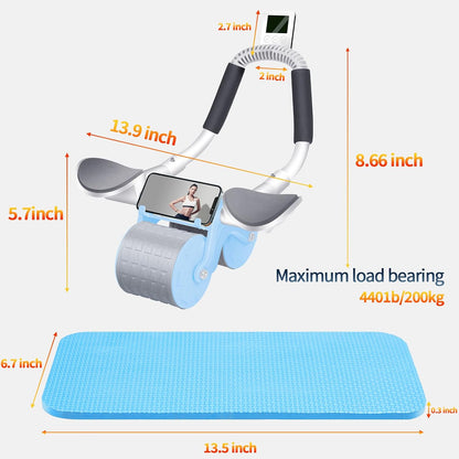 2026 Upgraded Ab Roller Wheel with Knee Mat &Timer | Full-Body Core Strength Training;Elbow Support Ab Wheel for Beginners Men Women;Portable Home Gym Fitness