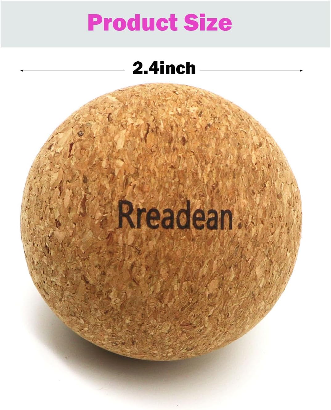 Cork Peanut Massage Ball, Lacrosse Ball Peanut Roller Massage for Rigger Point Therapy, Relax Muscles,Back Pain, Yoga & Posture Improvement