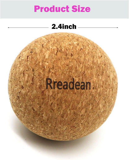 Cork Peanut Massage Ball, Lacrosse Ball Peanut Roller Massage for Rigger Point Therapy, Relax Muscles,Back Pain, Yoga & Posture Improvement