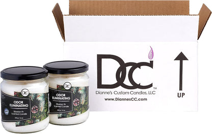Vanilla Bean Odor Eliminating Highly Fragranced Candle - Eliminates 95% of Pet, Smoke, Food, and Other Smells Quickly - Up to 80 Hour Burn time - 12 Ounce Premium Soy Blend - Colors A