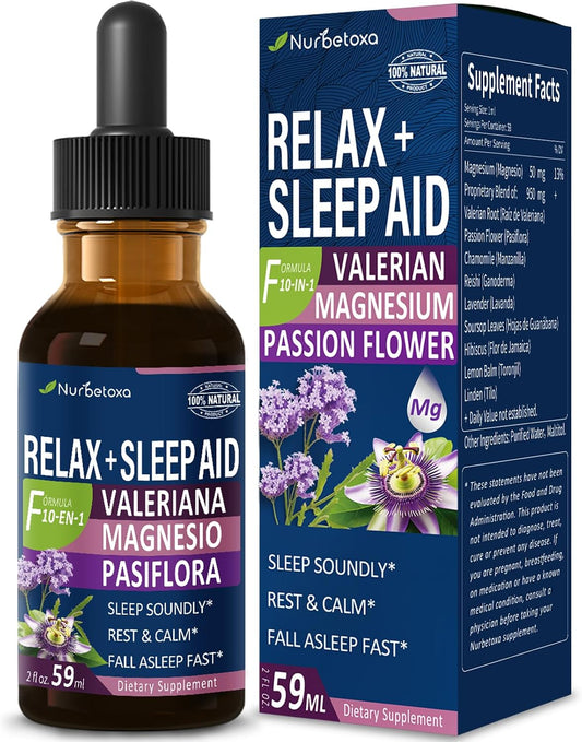 Valerian Root Sleep Aid Drops - Pasiflora y Valeriana para Dormir