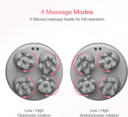 COMFIER Electric Scalp Massager, Waterproof Head Massager with Mutlti-Modes Vibration, Handheld Portable Head Scratcher for Hair Growth, Dog Cat Massager for Deep Clean and Stress Relax