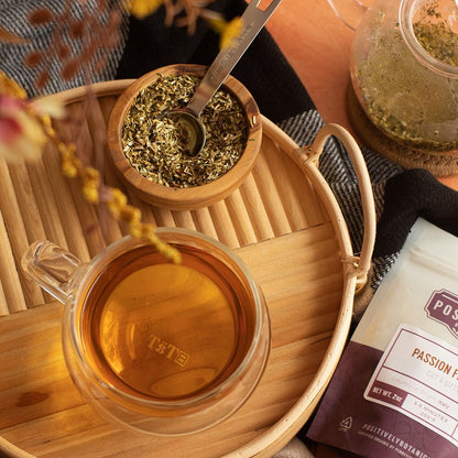 Organic Positively Botanicals Company, Passion Flower, Herbal Tea Loose Leaf Botanical, 4 Ounce