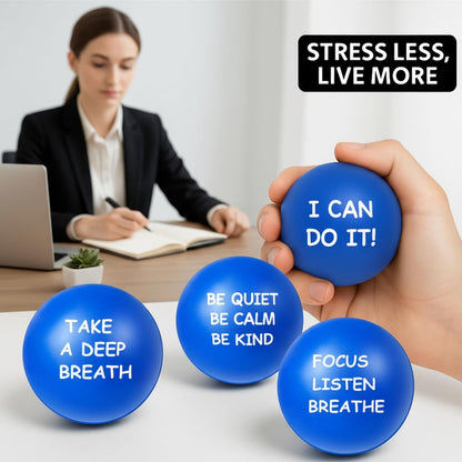 Ceenna 4 Pcs Motivational Balls for Adults Anxiety Relief, Black
