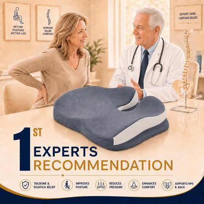 Seat Cushions for Office Chairs Wheelchair Cushion for Long Sitting Back Pain，Memory Foam Seat Car Computer Desk Chair Cushion，Coccyx Cushion for Tailbone Pain Relief Cushion Office Chair Black