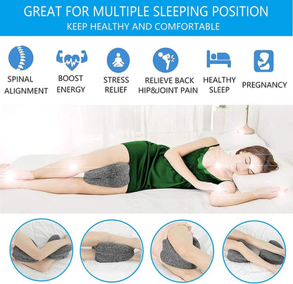 Vertdens Leg Pillow, Knee Pillow for Side Sleepers, Leg Pillows for Sleeping, Knee Cushion for Sleeping,Suitable for Relieving Leg, Back, Knee Pain