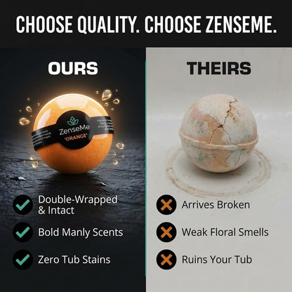Bath Bombs for Men - Gift Set of 18 Square Shaped Handmade Natural Bath Bombs of 2.5 oz w/Essential Oils, Unique Manly Scents, for Boyfriend, Husband, Father - 18 Pack Square
