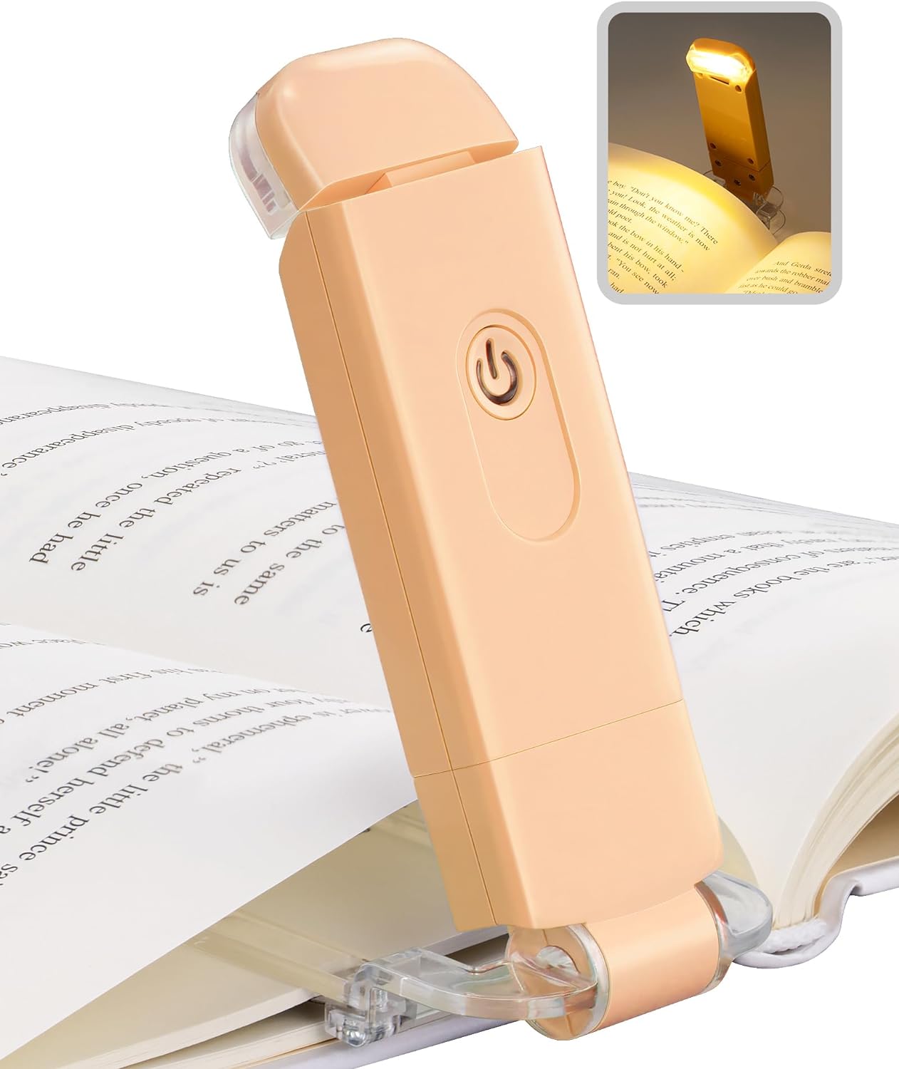 DEWENWILS USB Rechargeable Book Light for Reading in Bed, LED Book Reading Lights with Clip, Perfect for Bookworms, Kids, Warm White, Brightness Adjustable (Blue)