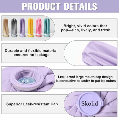 Ice Packs for Injuries Reusable, 6" 9" 11" Leakproof Ice Bags, Thickened Cold Pack Hot Therapy for Pain Relief, Swelling, Knee, Shoulder, Post-Surgery (3, Gray, 6"/9"/11")