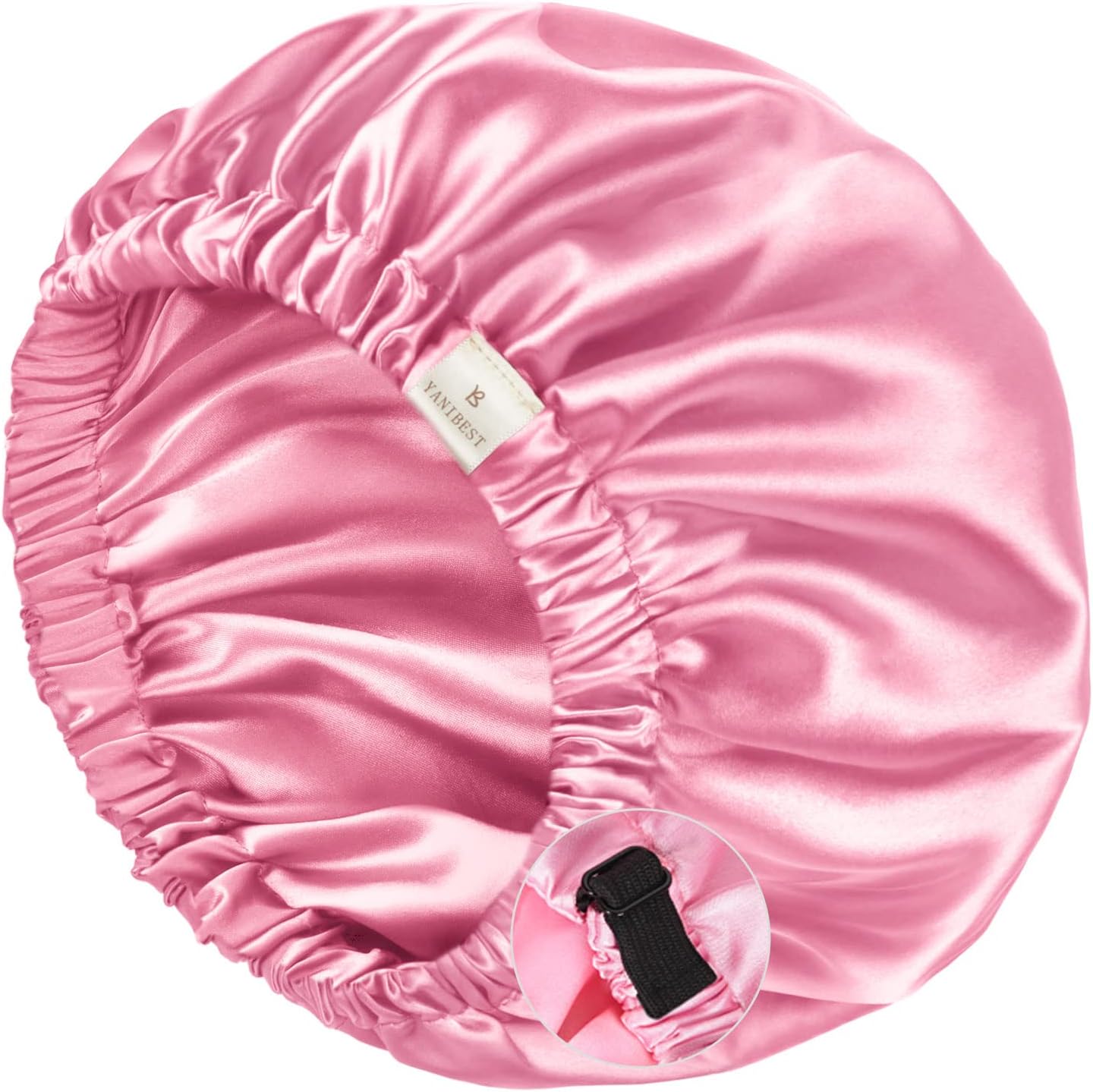 YANIBEST Silk Bonnet Satin Bonnet for Sleeping Women Men, Adjustable Double Layer Hair Bonnet for Curly Braids Reduce Frizz