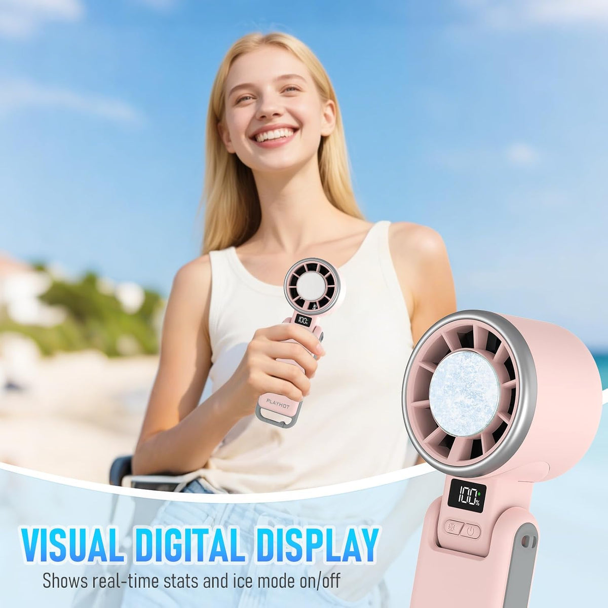 PlayHot Portable Handheld Cooling Fan, Travel Essentials, Gifts for Women