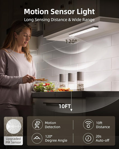 EZVALO Under Cabinet Lighting with Charging Station, Motion Sensor Lights